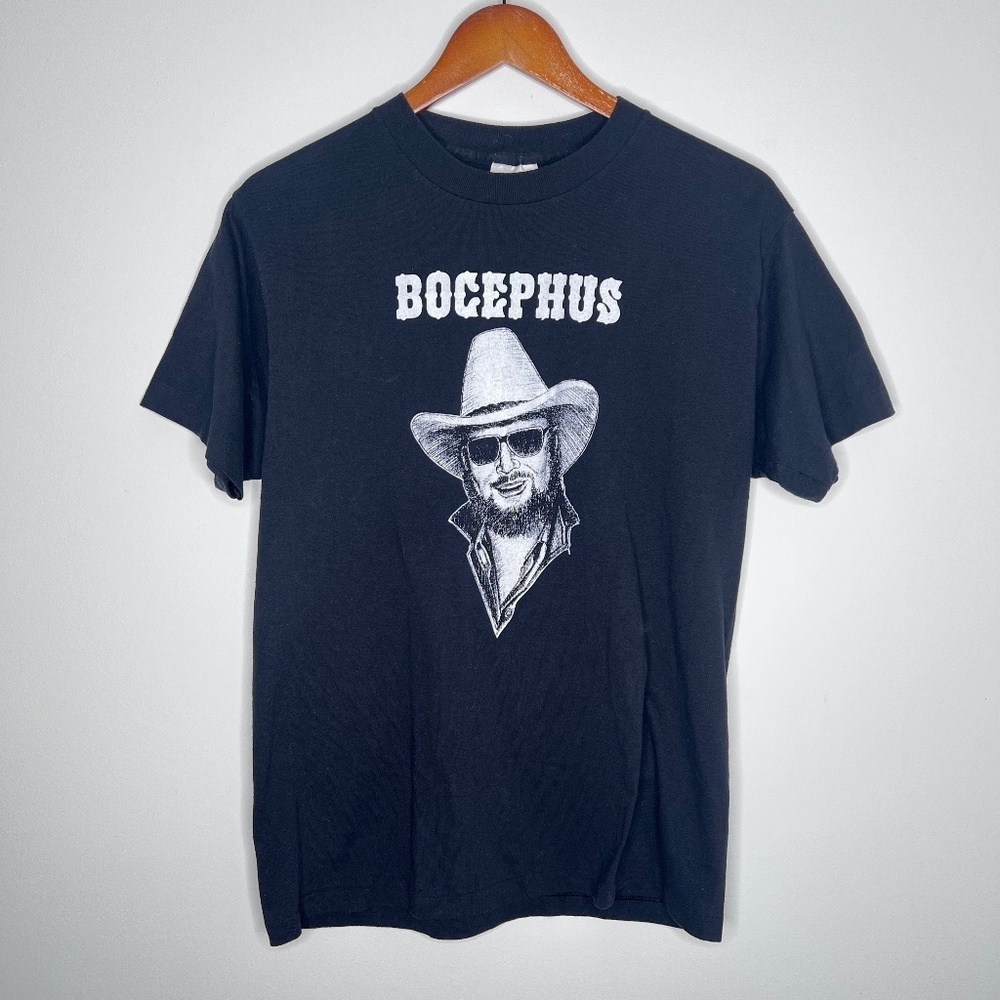 Vintage Hank Williams Single Stitch Black Graphic Selec-T Black Shirt L